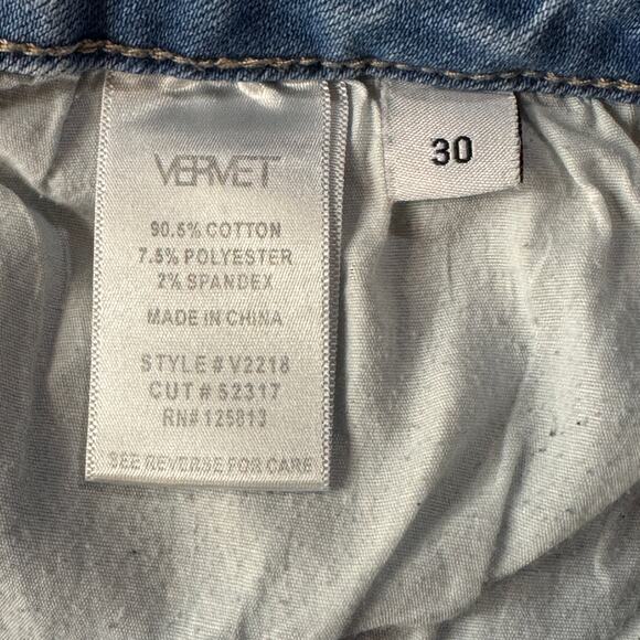 Altar'd State Vervet SZ 30 Jeans Distressed Stretch Hi-Rise Light Wash Zip-Fly - Picture 10 of 11